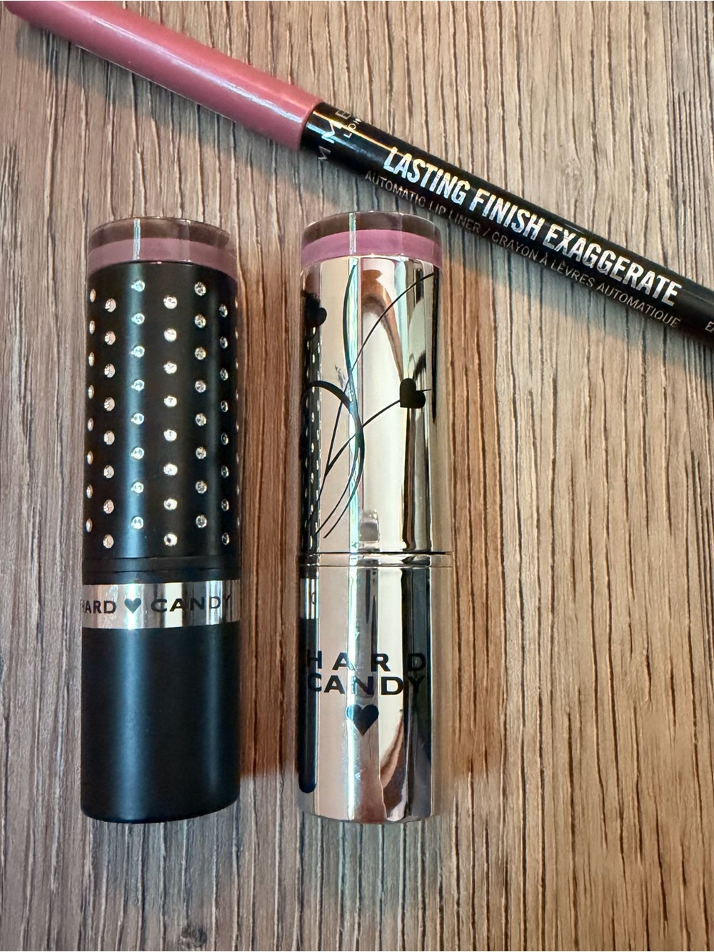 Hard Candy Pink Lipstick & Rimmel Pink Lip Liner Duo